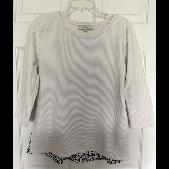 Ann Taylor Loft Mixed Media Long Sleeve - Picture 2 of 5